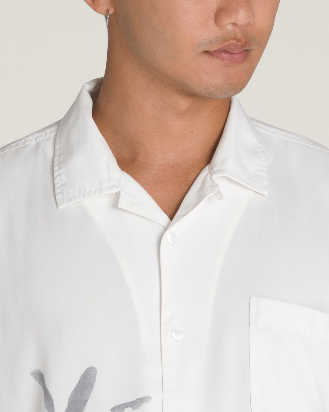 Men Vans Creswell Woven Shirt in White / Grey