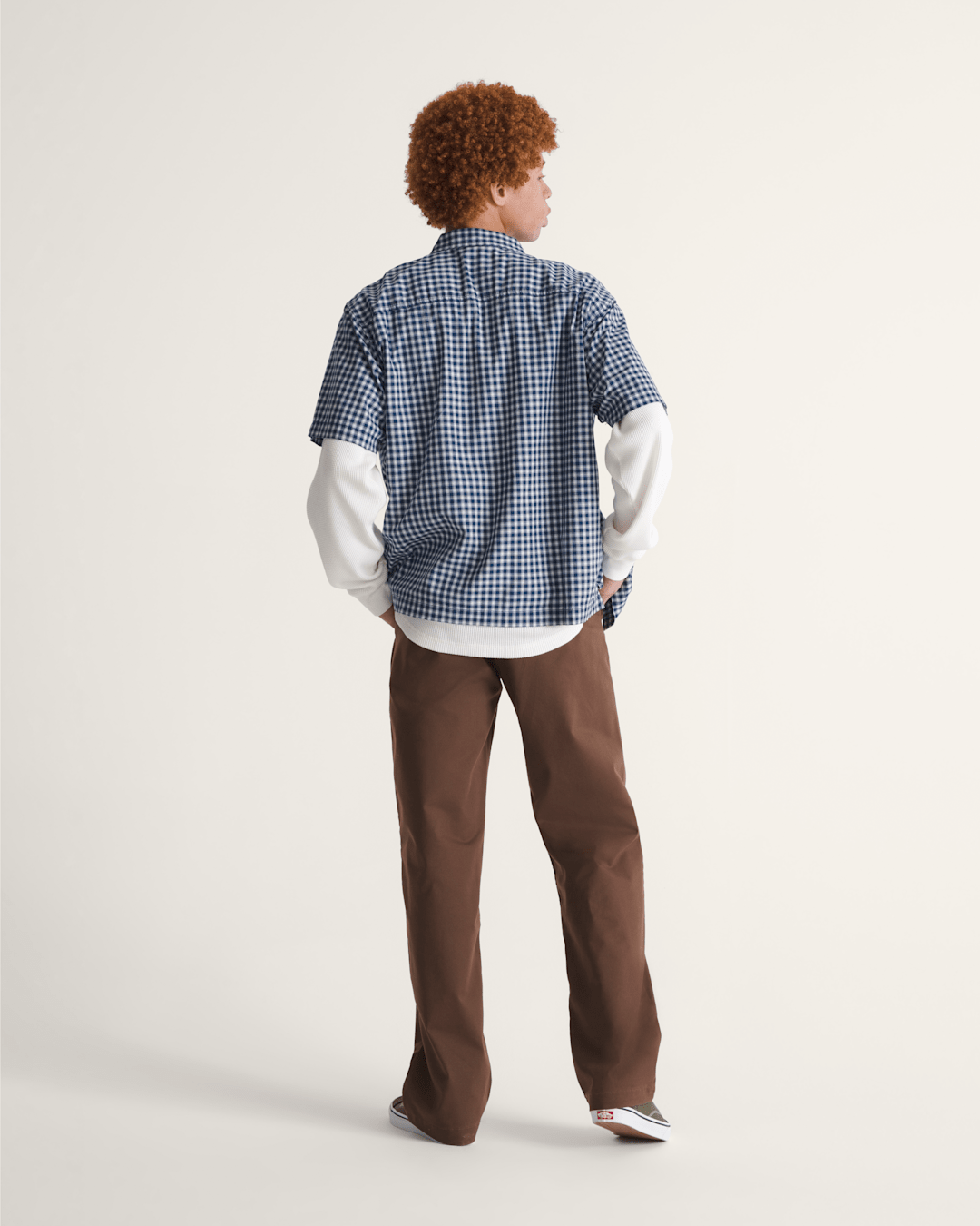 Men Vans Authentic Chino Straight Pant in Vintage Cocoa Brown