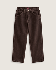 Men Vans Skate Check-5 Loose Denim Pants in After Dark Brown
