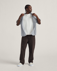 Men Vans Skate Check-5 Loose Denim Pants in After Dark Brown