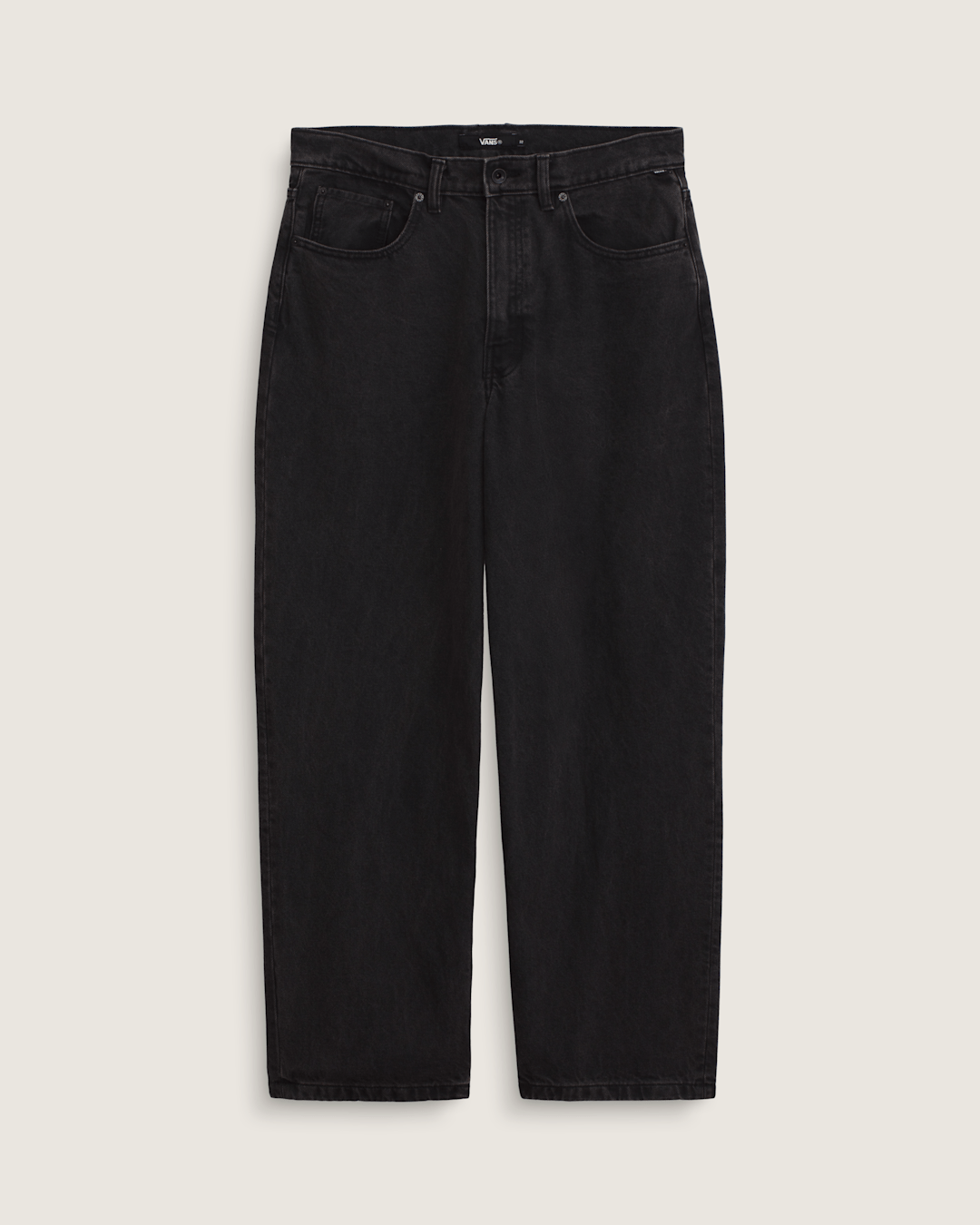 Men Vans Check-5 Baggy Denim Pants in Black