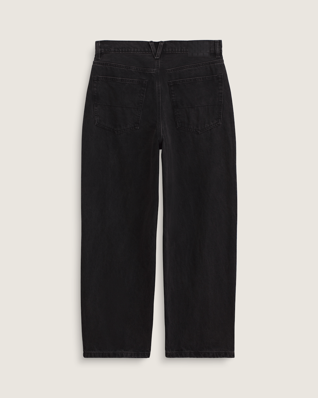 Men Vans Check-5 Baggy Denim Pants in Black