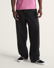 Men Vans Check-5 Baggy Denim Pants in Black