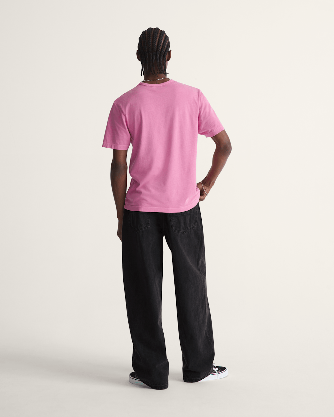 Men Vans Check-5 Baggy Denim Pants in Black