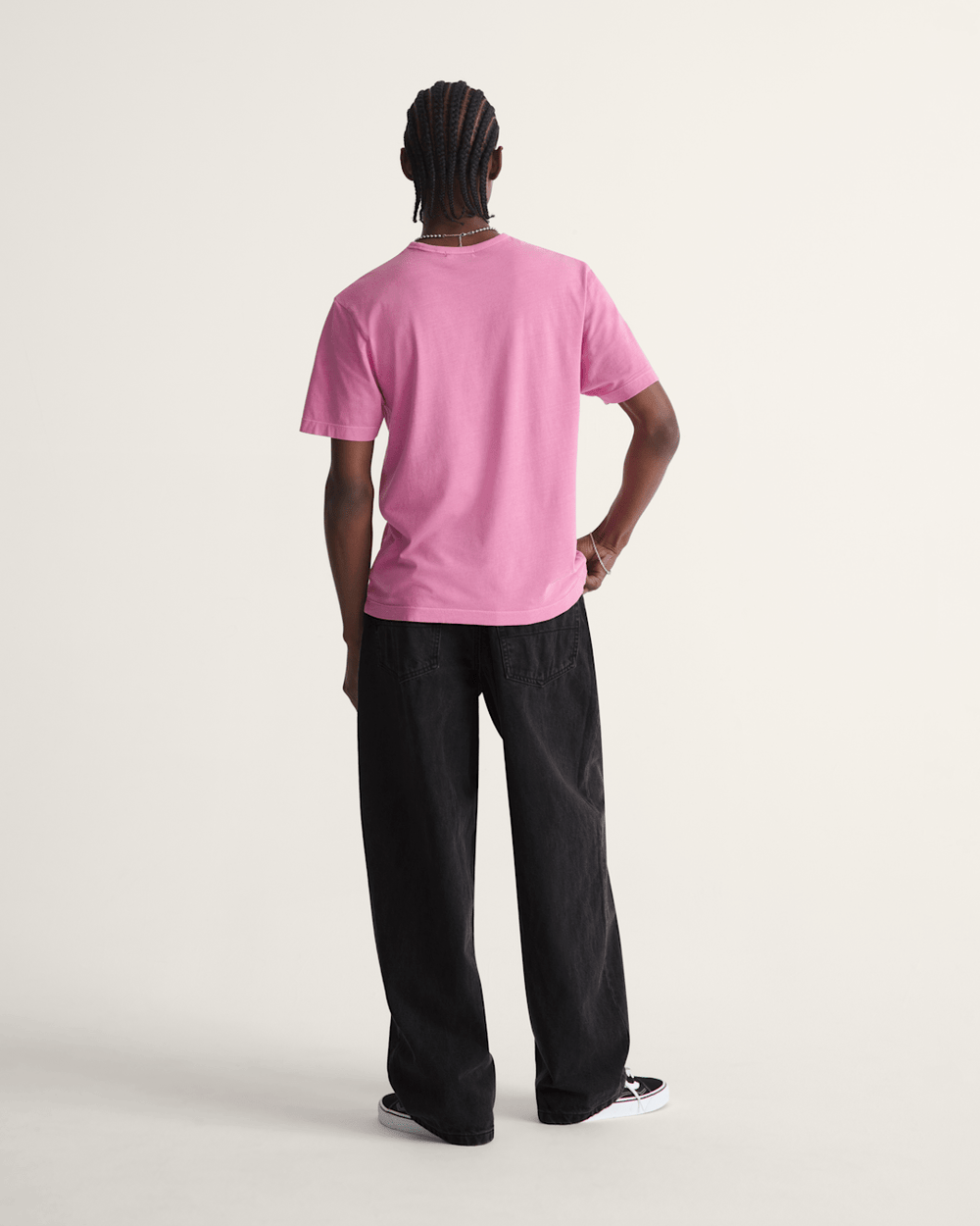 Men Vans Check-5 Baggy Denim Pants in Black