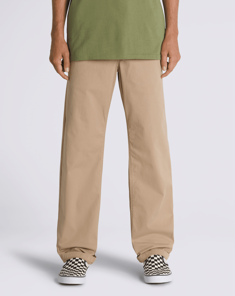 Men Vans Range Relaxed Elastic Pants in Incense Brown
