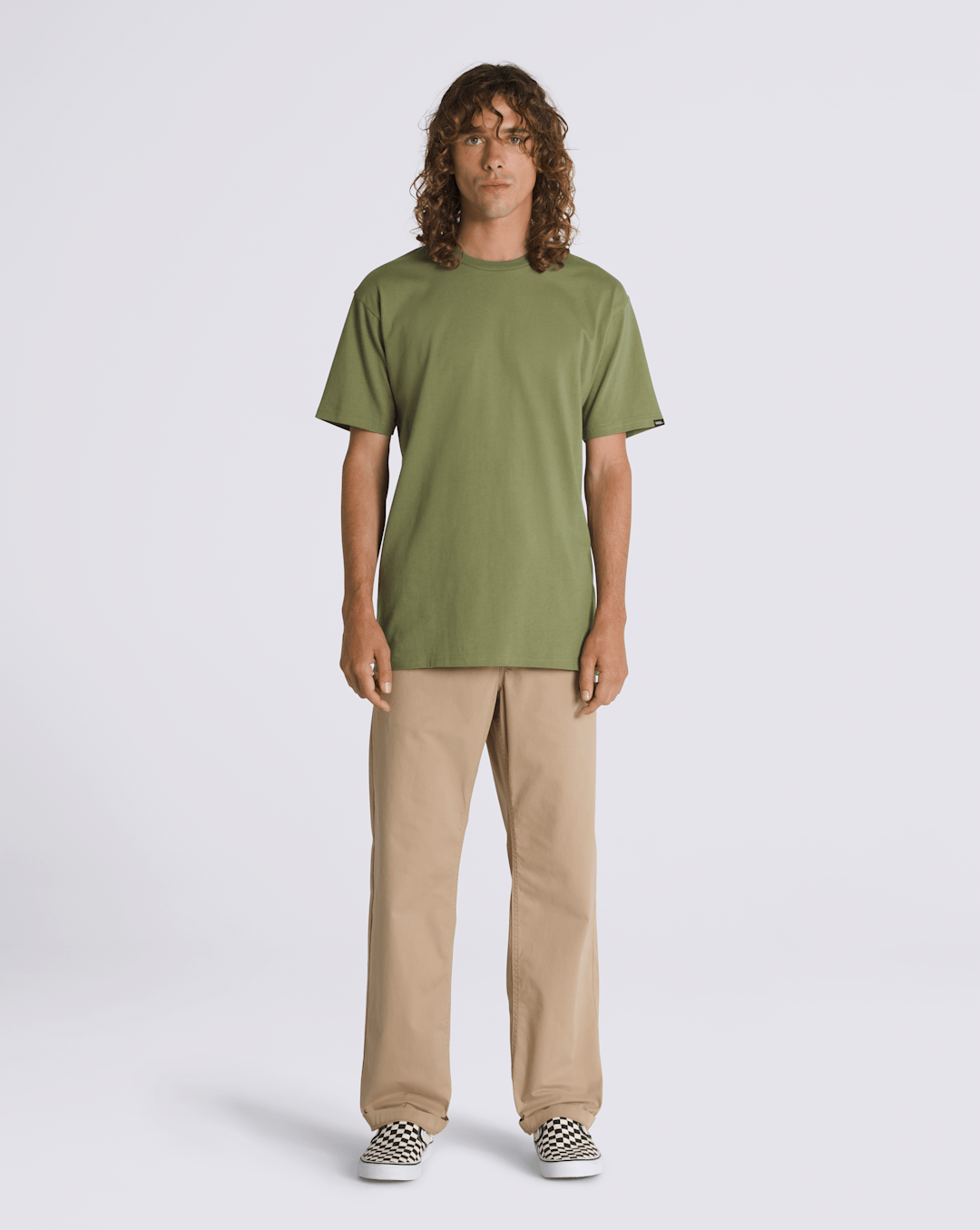 Men Vans Range Relaxed Elastic Pants in Incense Brown