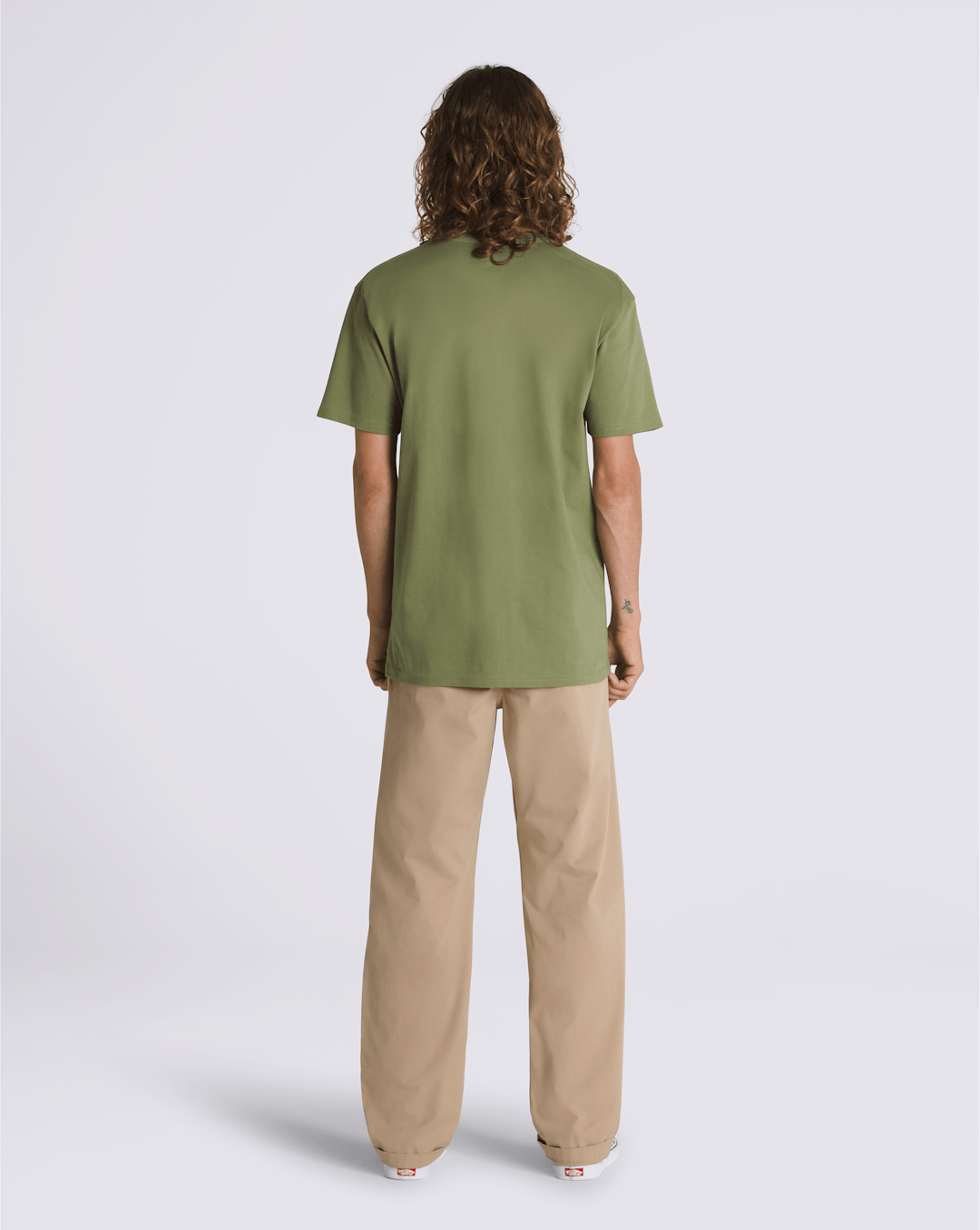 Men Vans Range Relaxed Elastic Pants in Incense Brown