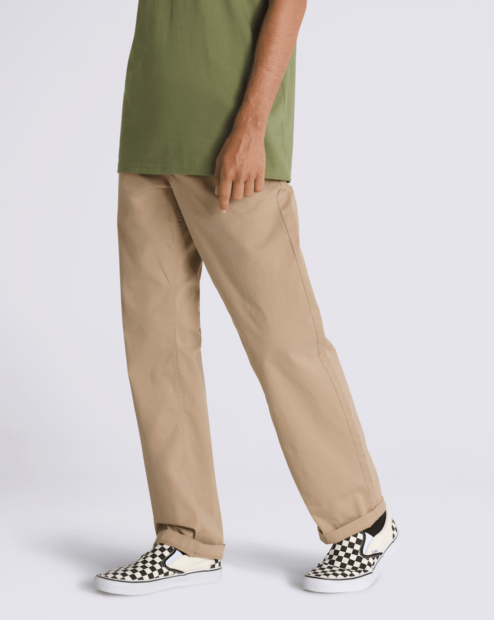 Men Vans Range Relaxed Elastic Pants in Incense Brown