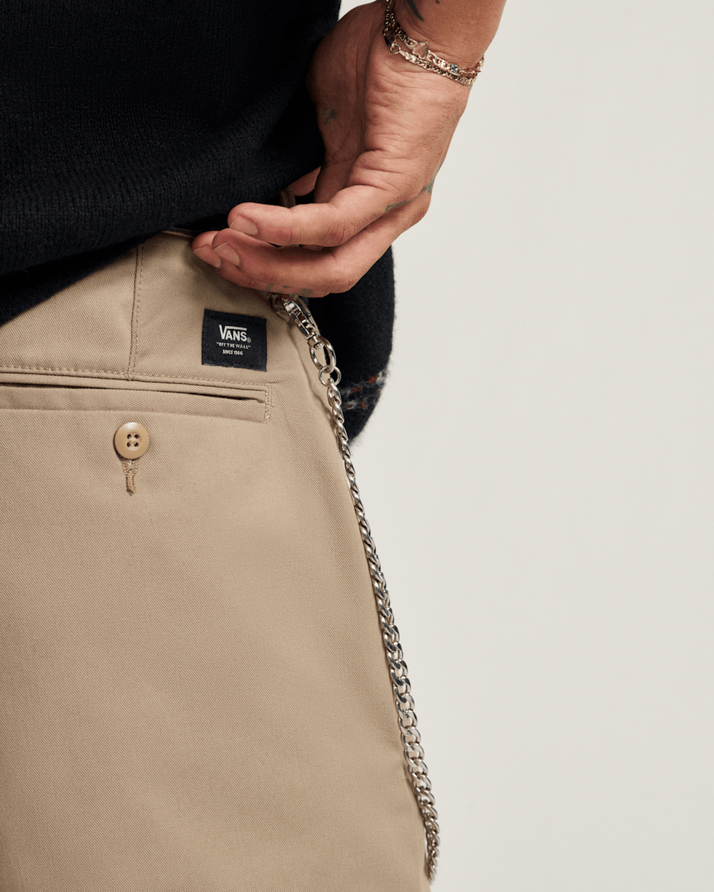 Men Vans Authentic Chino Relaxed Pants in Desert Taupe Brown