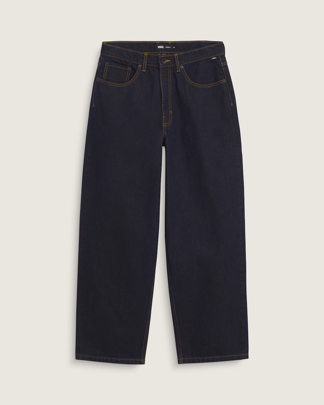 Men Vans Check-5 Baggy Denim Pants in Dark Rinse Blue
