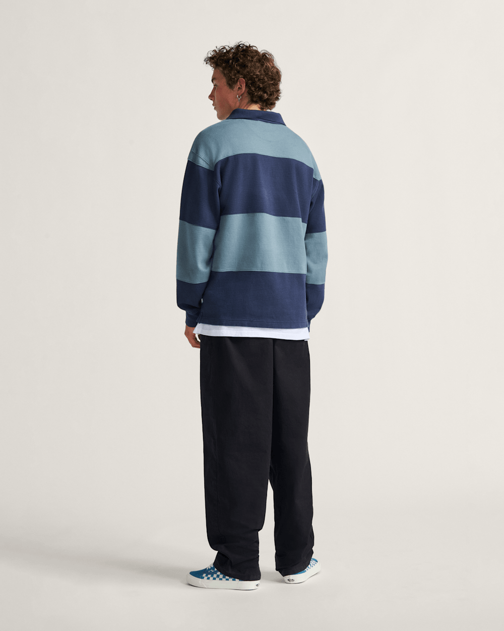 Men Vans Range Baggy Tapered Elastic Waist Pant Black