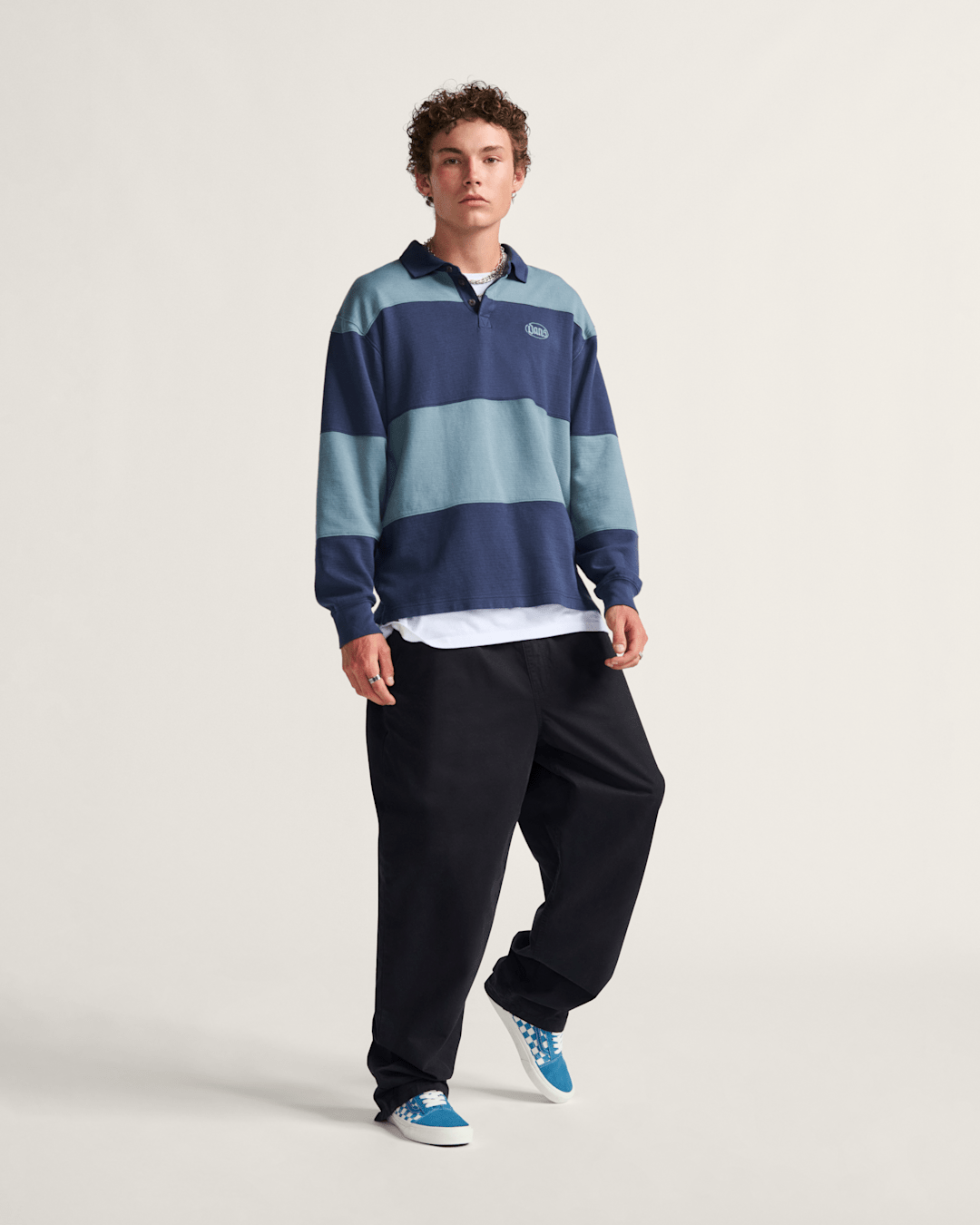 Men Vans Range Baggy Tapered Elastic Waist Pant Black