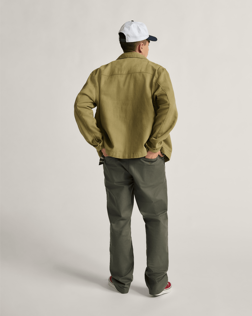 Men Vans Authentic Chino Relaxed Pants in Grape Leaf Green