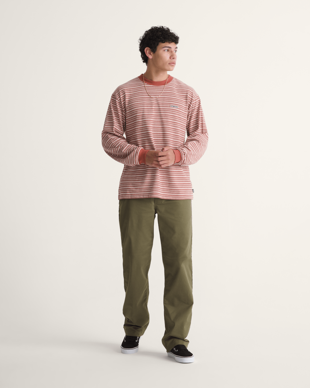 Men Vans Authentic Chino Straight Pant in Mossy Olive Green
