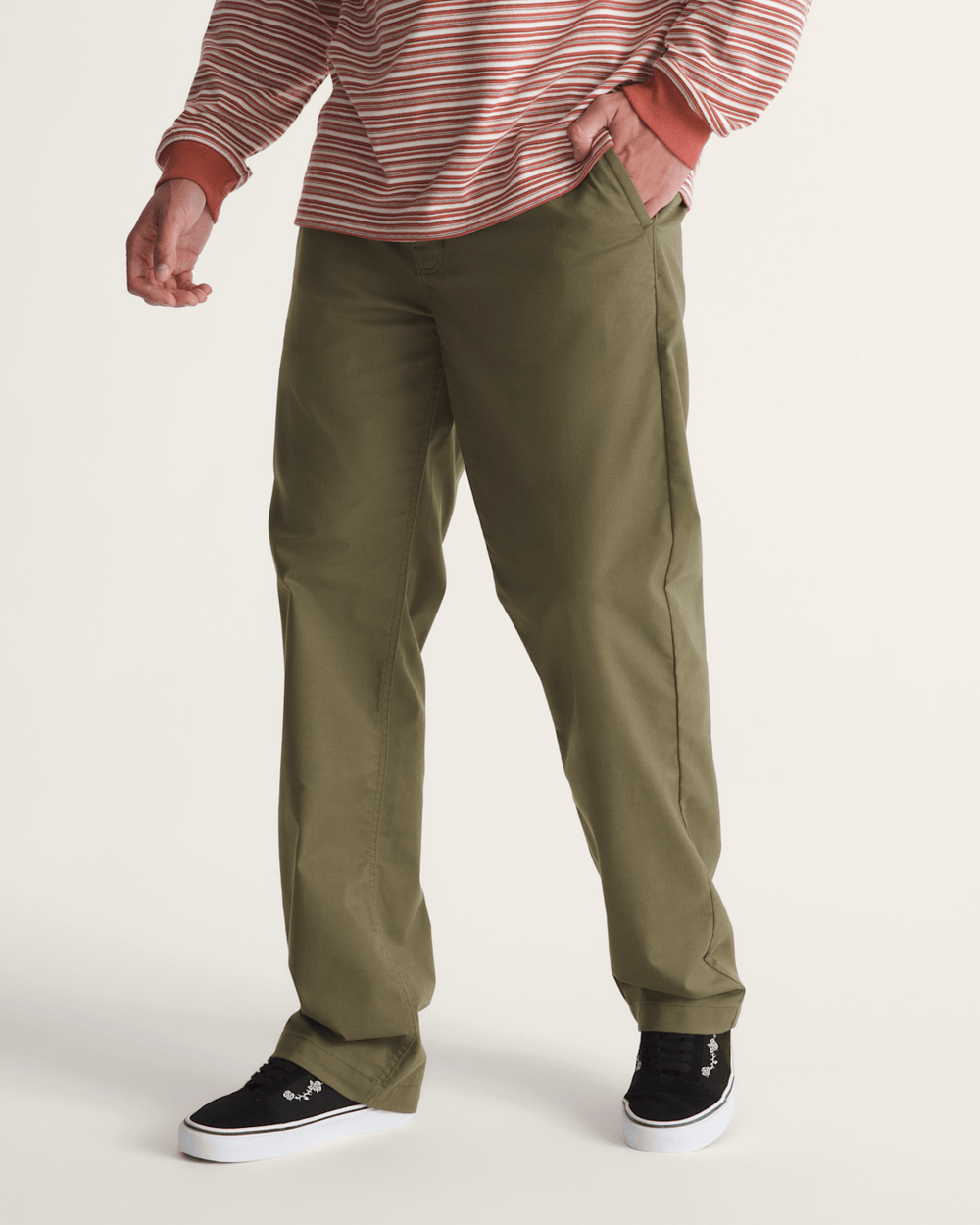 Men Vans Authentic Chino Straight Pant in Mossy Olive Green
