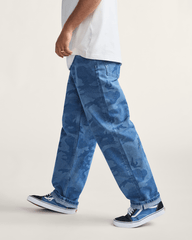 Men Vans Check-5 Loose Denim Pants in Stonewash Blue