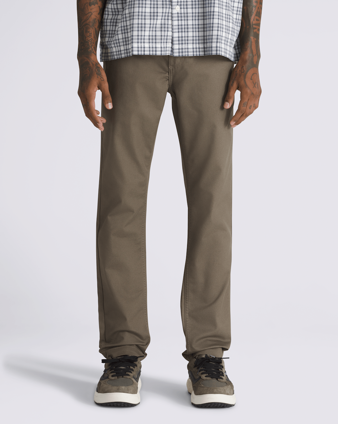 Men Vans Authentic Chino Slim Pants in Bungee Cord Brown