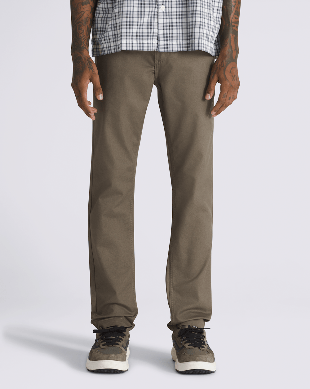 Men Vans Authentic Chino Slim Pants in Bungee Cord Brown