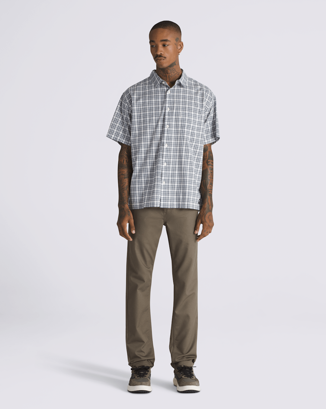 Men Vans Authentic Chino Slim Pants in Bungee Cord Brown