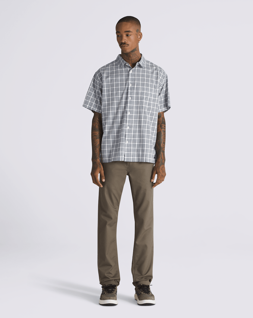 Men Vans Authentic Chino Slim Pants in Bungee Cord Brown