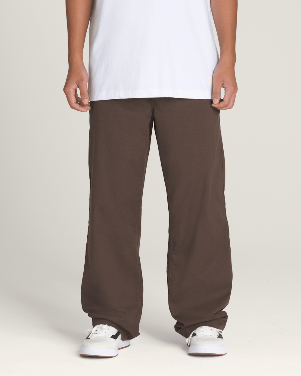 Men Vans Authentic Chino Loose Pants in Turkish Coffee Brown