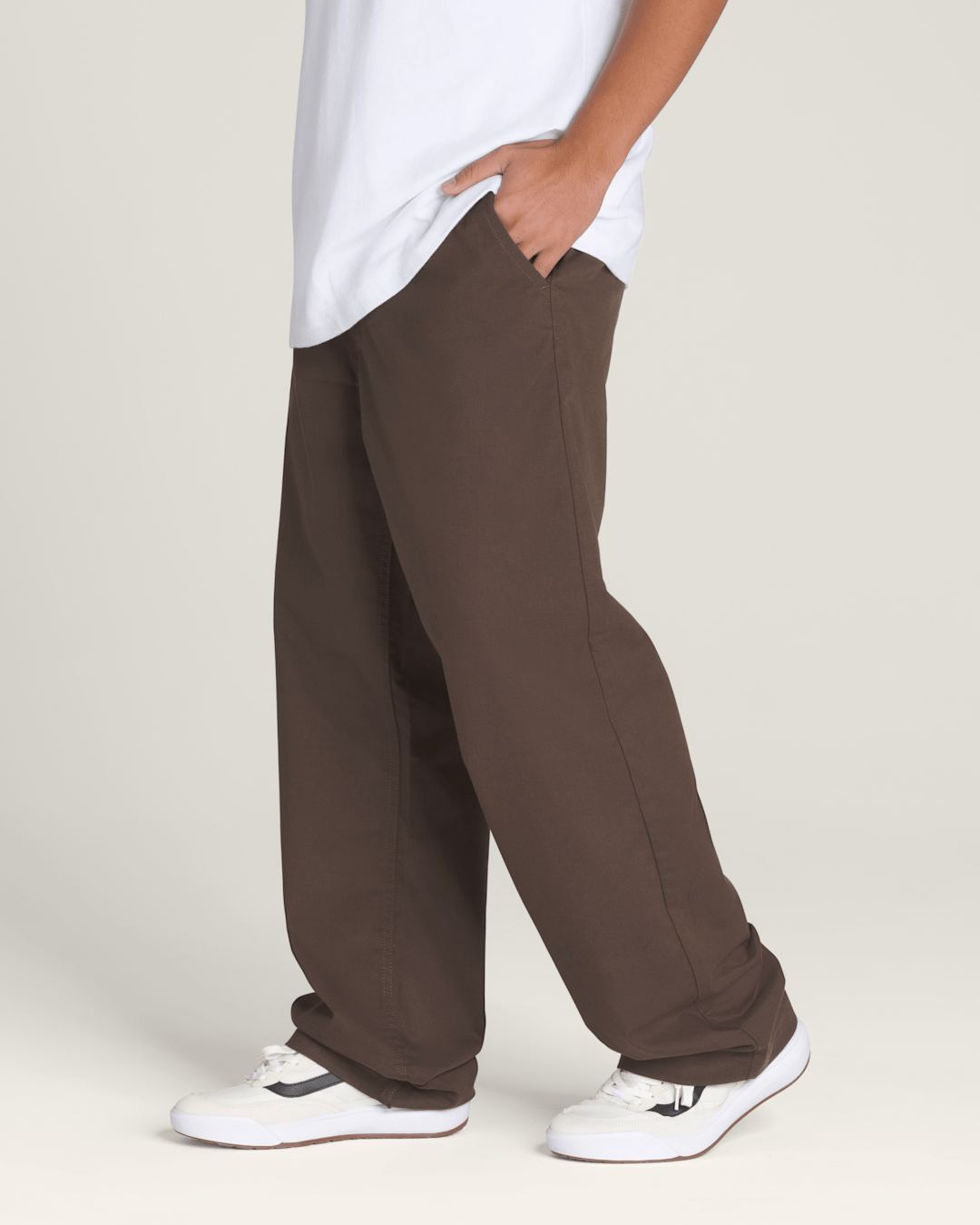 Men Vans Authentic Chino Loose Pants in Turkish Coffee Brown