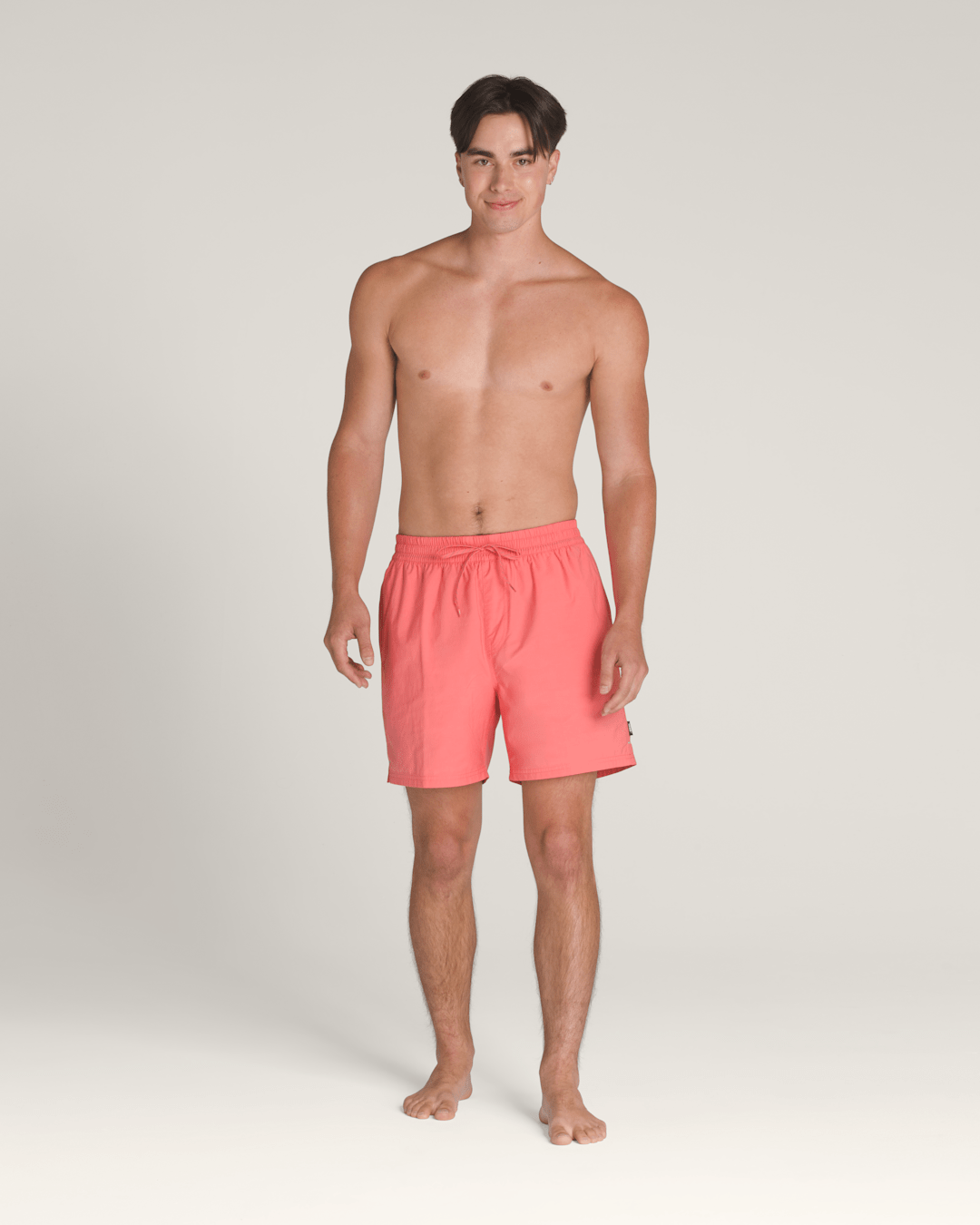 Men Vans Primary Solid Elastic 17'' Boardshorts in Porcelain Rose Pink