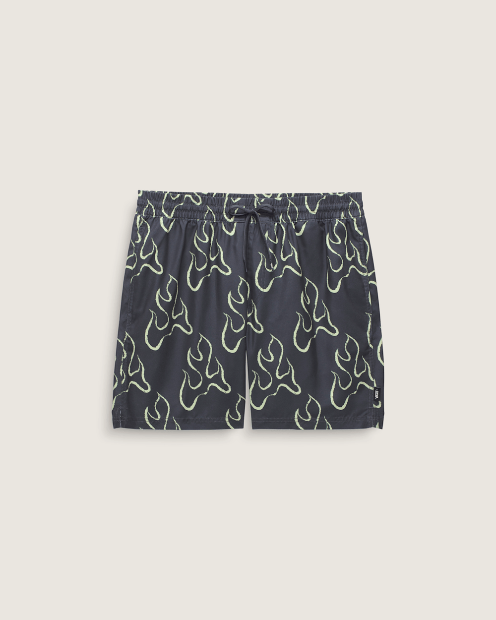 Men Vans Primary Solid Elastic 17'' Boardshorts in Asphalt Grey / Shadow Lime Green