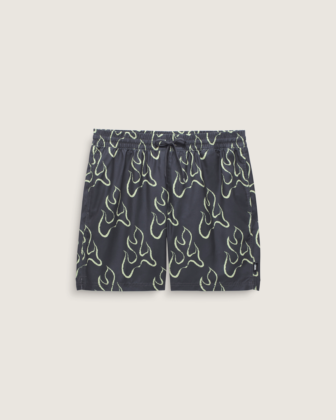 Men Vans Primary Solid Elastic 17'' Boardshorts in Asphalt Grey / Shadow Lime Green