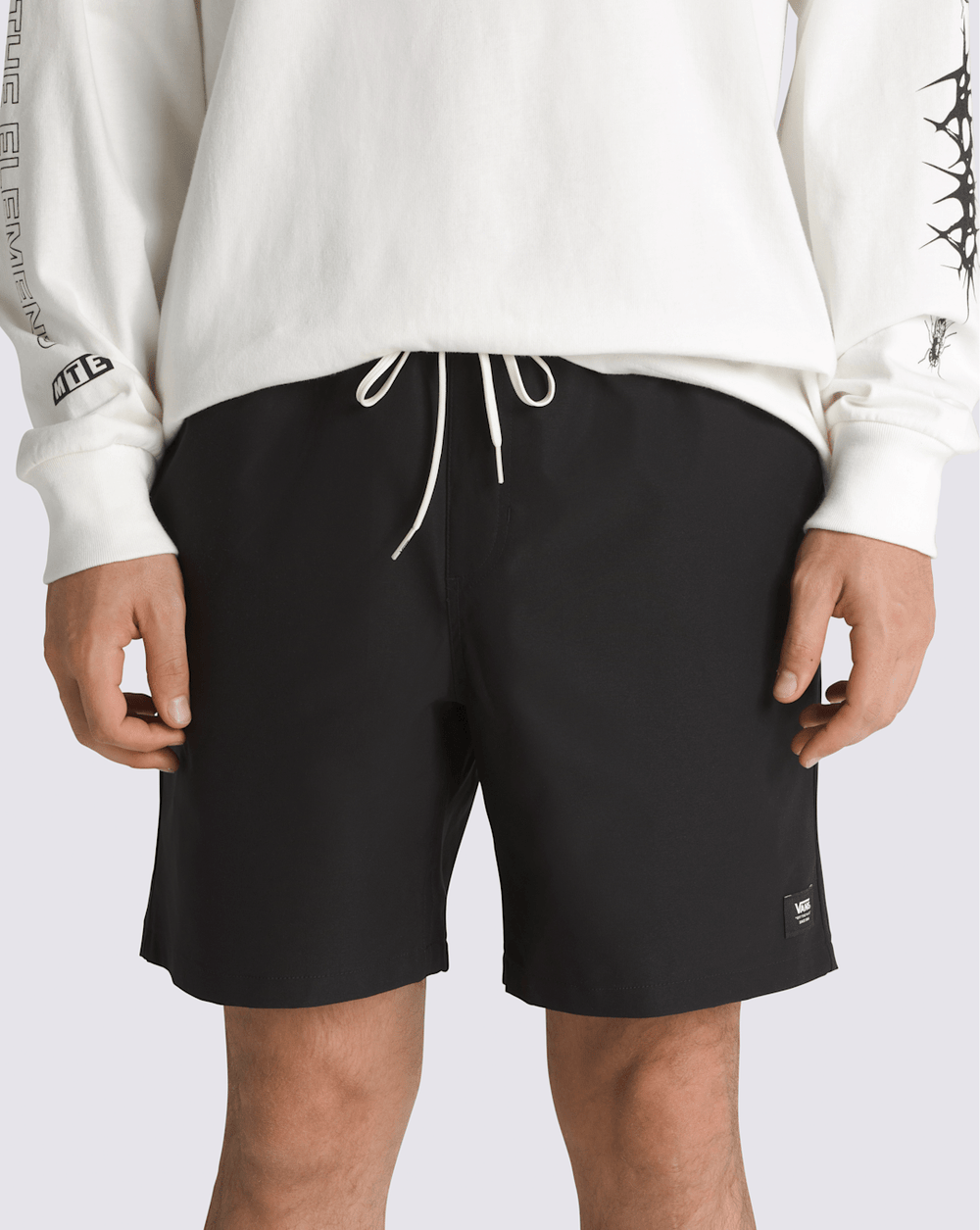 Men Vans Range Relaxed 18'' Sport Shorts in Black