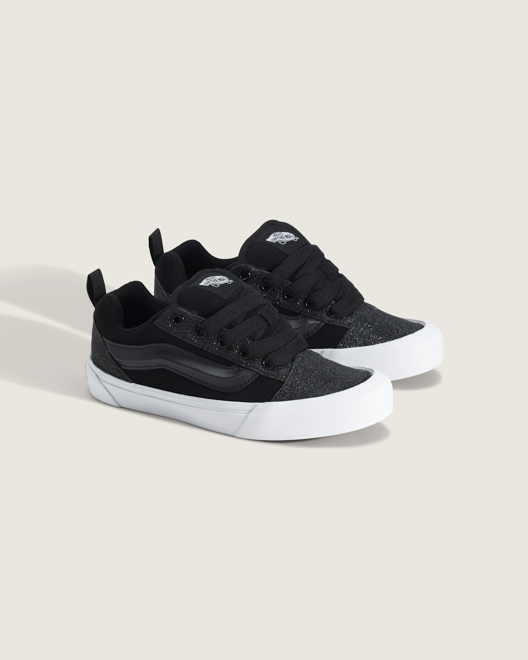 Kids Vans Big Kids Knu Skool Shoe in Dazzled Black