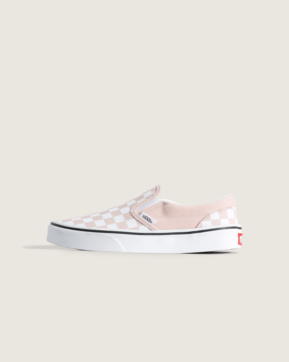 Kids Vans Big Kids Classic Slip-On Checkerboard Shoe in Checkerboard Sepia Rose