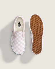 Kids Vans Big Kids Classic Slip-On Checkerboard Shoe in Checkerboard Sepia Rose