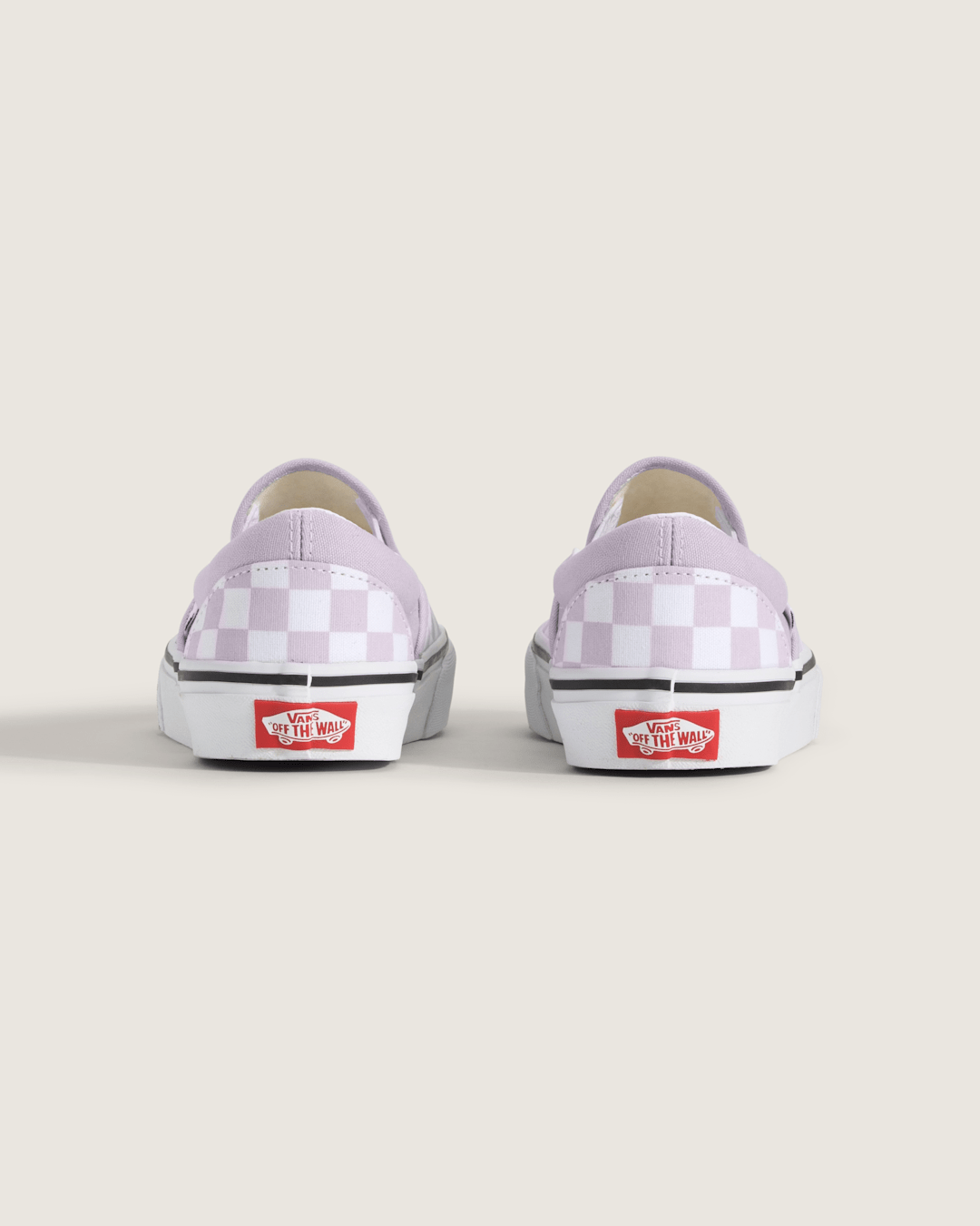 Kids Vans Big Kids Classic Slip-On Checkerboard Shoe in Checkerboard Lilac Mist Purple