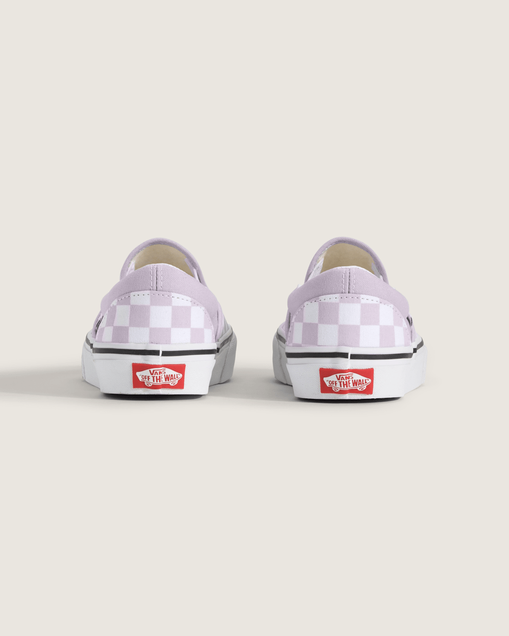 Kids Vans Big Kids Classic Slip-On Checkerboard Shoe in Checkerboard Lilac Mist Purple