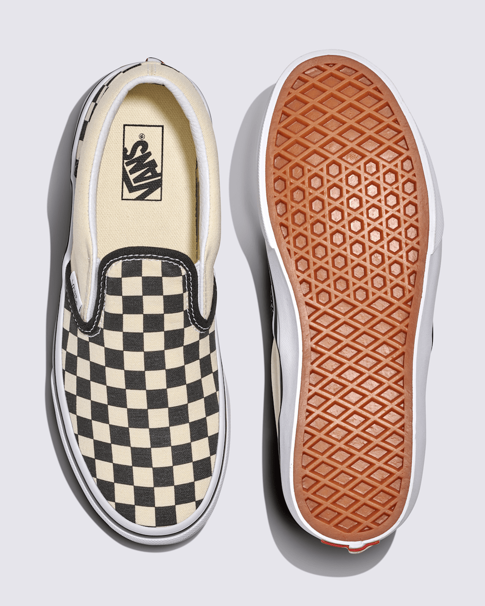 Kids Vans Big Kids Classic Slip-On Shoe in Checkerboard Black / White