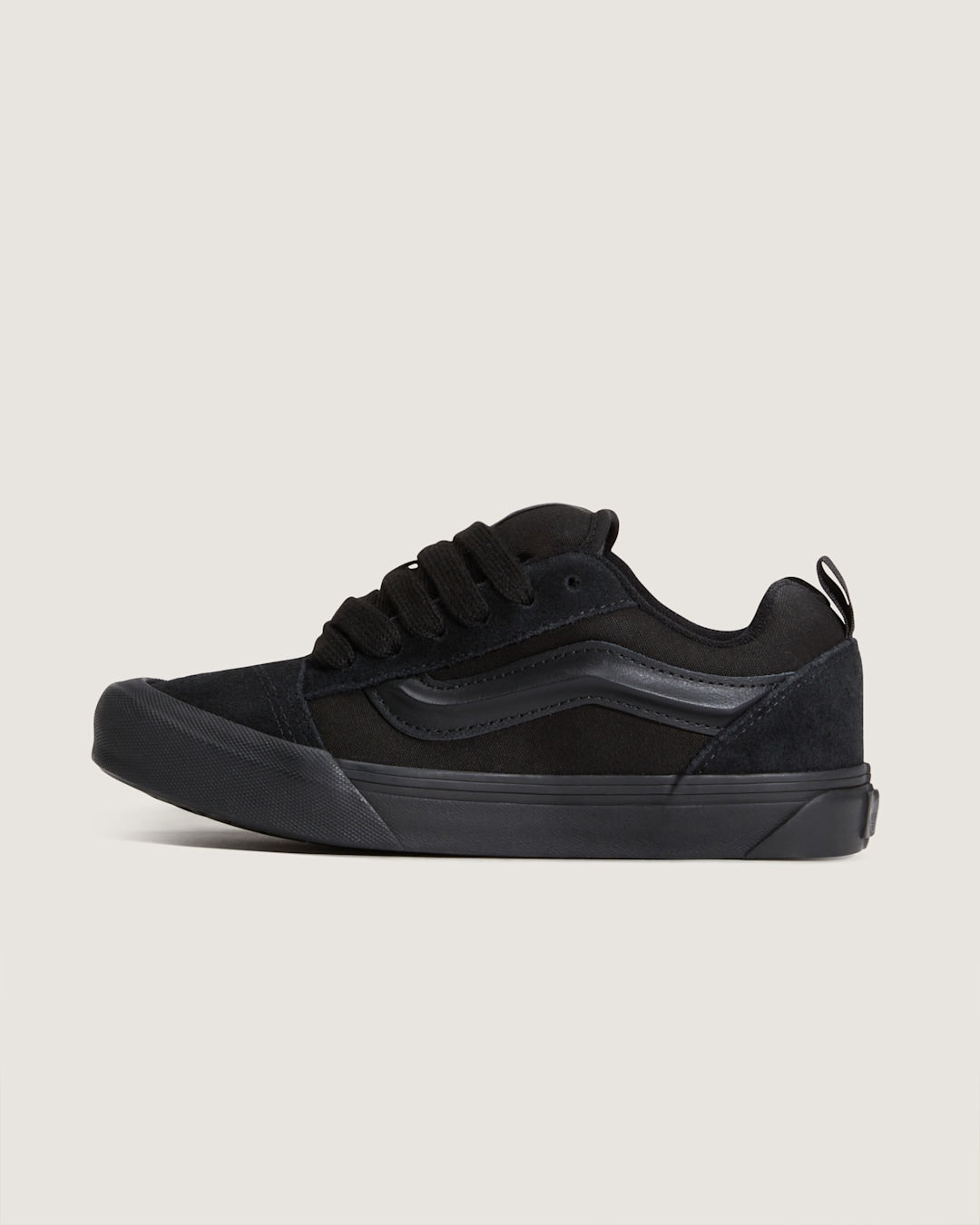 Kids Vans Big Kids Knu Skool Shoe in Triple Black