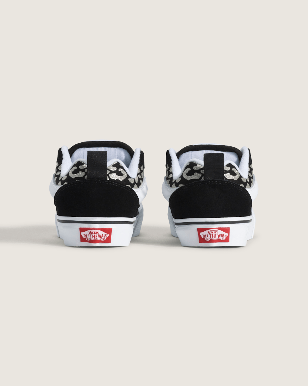 Kids Vans Little Kids Knu Skool Shoe in Leopard Glitter Black