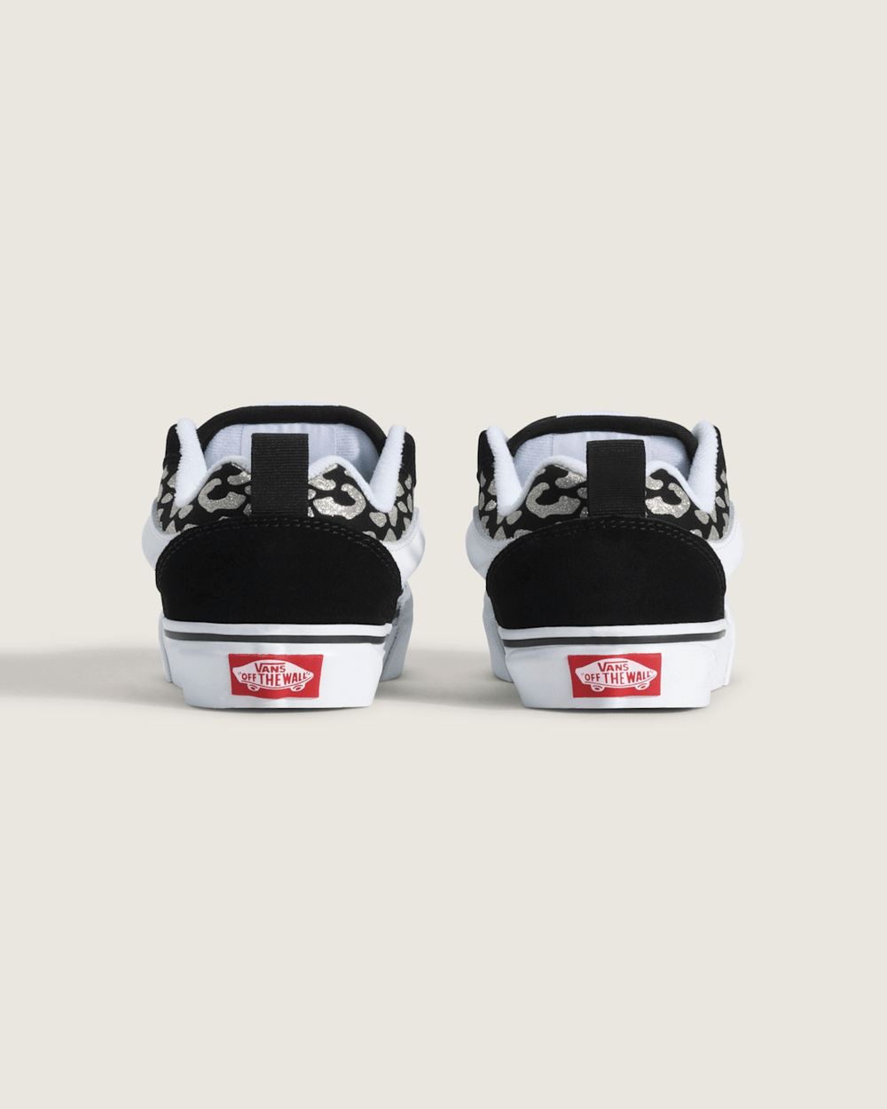 Kids Vans Little Kids Knu Skool Shoe in Leopard Glitter Black