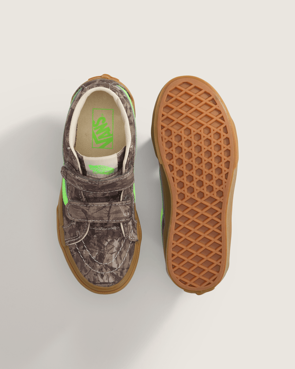 Kids Vans Little Kids Sk8-Mid V Shoe in Camo Gecko Green