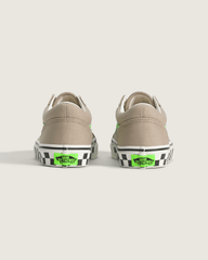 Kids Vans Little Kids Old Skool Shoe in Glow-in-the-Dark Black / Bay Leaf Green