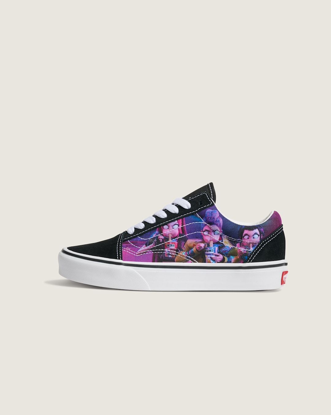 Kids Vans KPop Demon Hunters x Vans Big Kids Old Skool Shoe in Kpop Demon Hunters Black / Purple