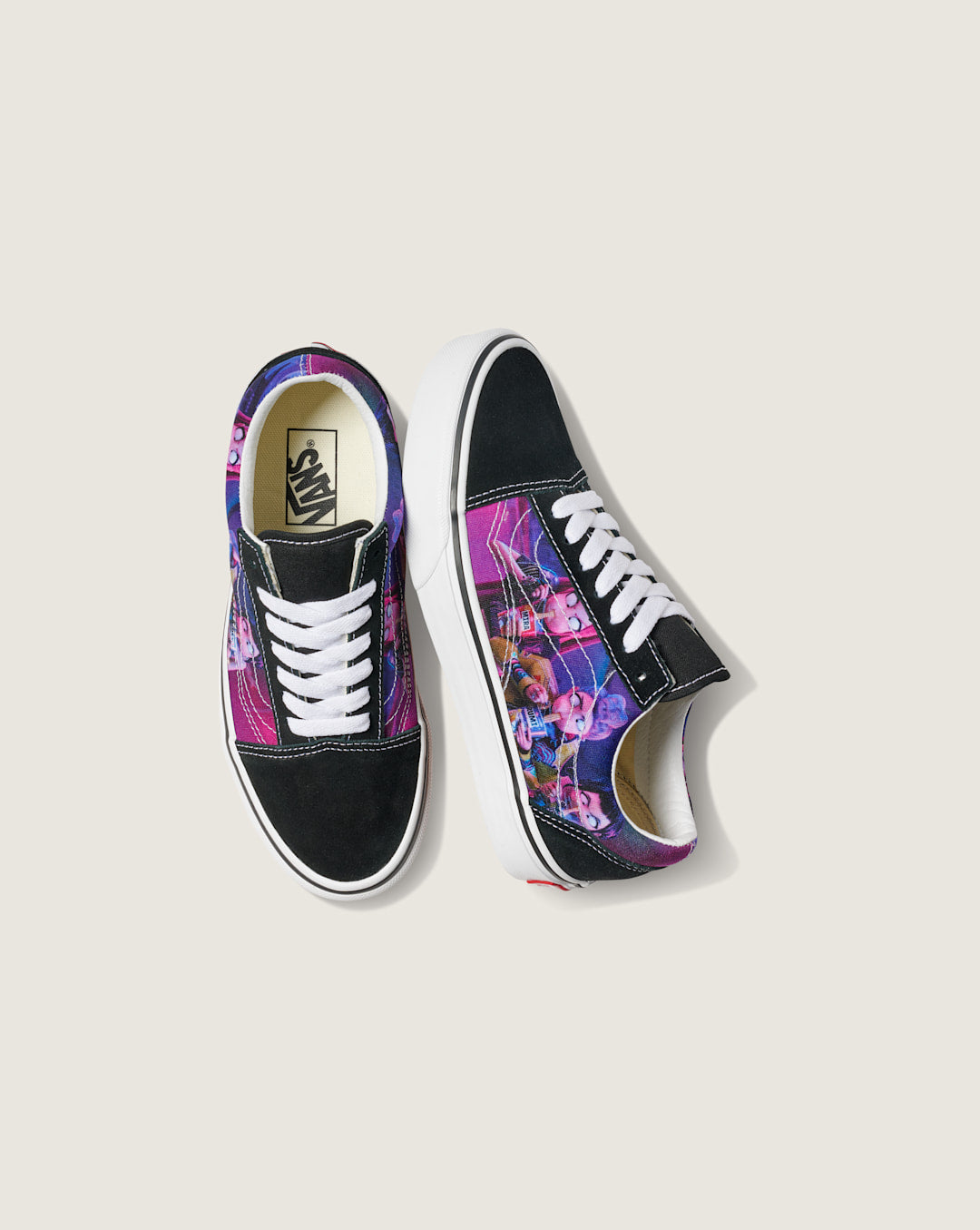 Kids Vans KPop Demon Hunters x Vans Big Kids Old Skool Shoe in Kpop Demon Hunters Black / Purple