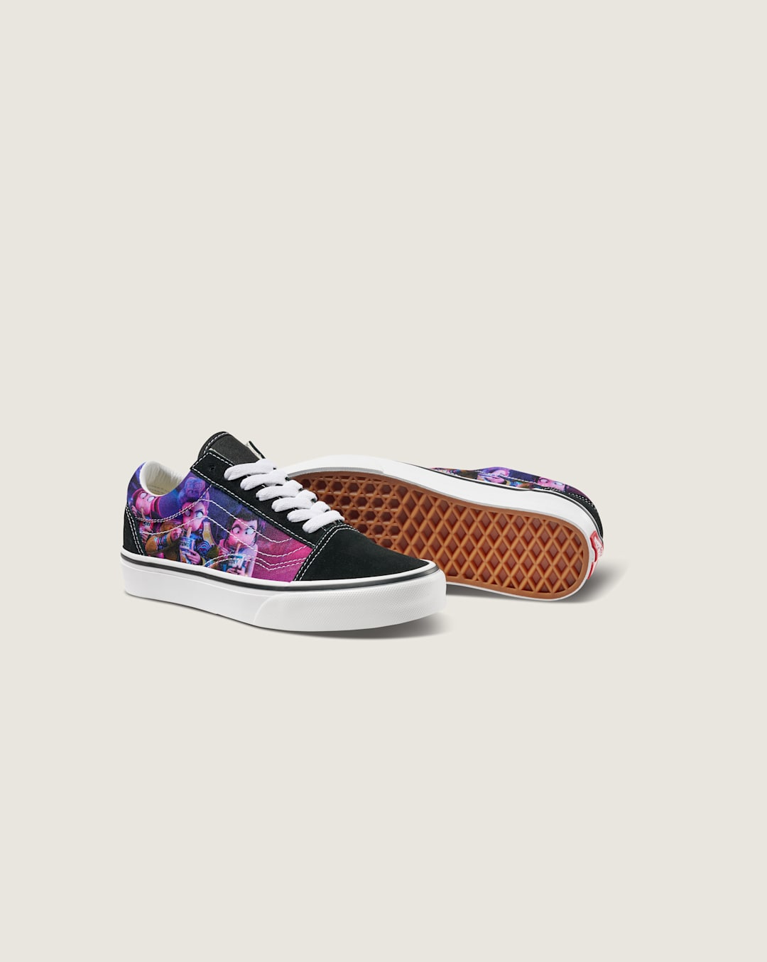 Kids Vans KPop Demon Hunters x Vans Big Kids Old Skool Shoe in Kpop Demon Hunters Black / Purple