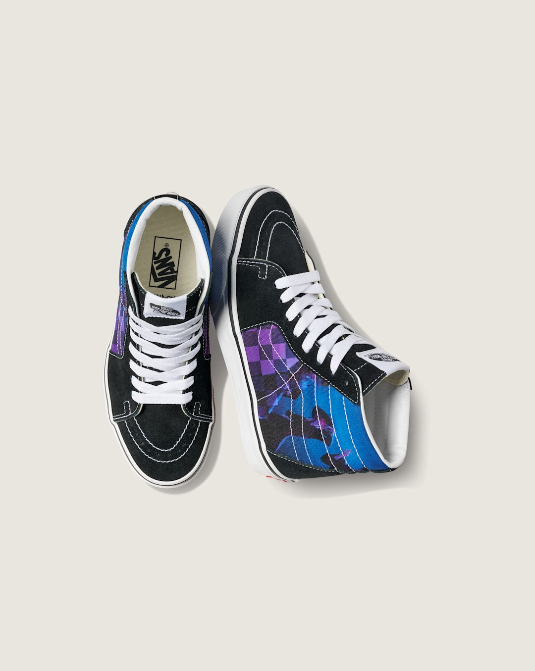 Kids Vans KPop Demon Hunters x Vans Big Kids Sk8-Hi Shoe in Kpop Demon Hunters Black / Blue