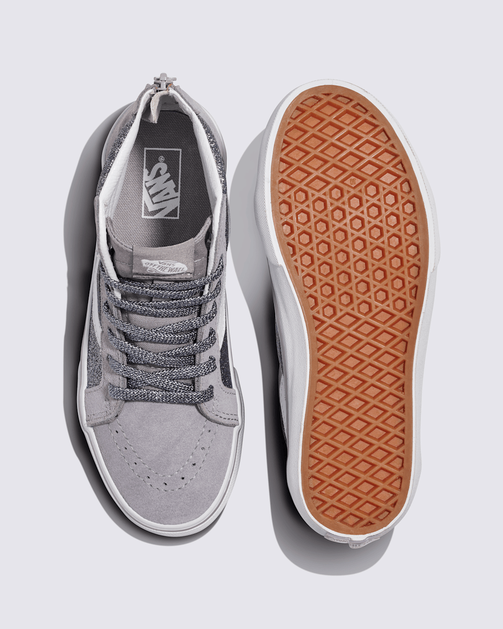 Kids|Sale Vans Big Kids Sk8-Hi Shoe in Glitter Gunmetal