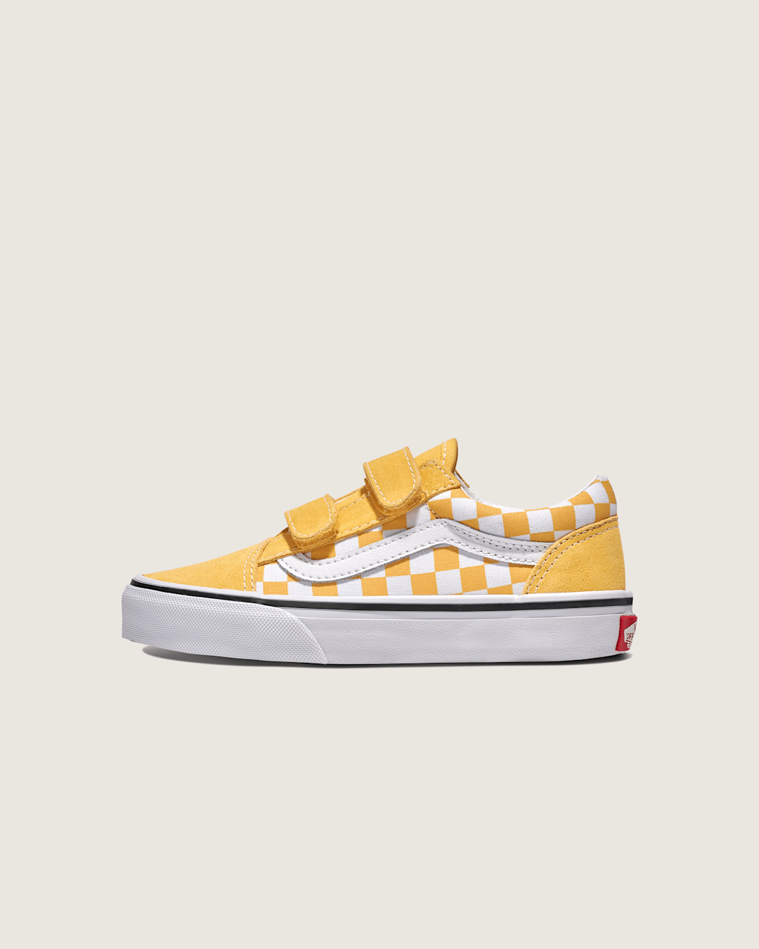 Kids|Sale Vans Big Kids Old Skool V Checkerboard Shoe in Banana Cream Yellow / White