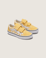 Kids|Sale Vans Big Kids Old Skool V Checkerboard Shoe in Banana Cream Yellow / White