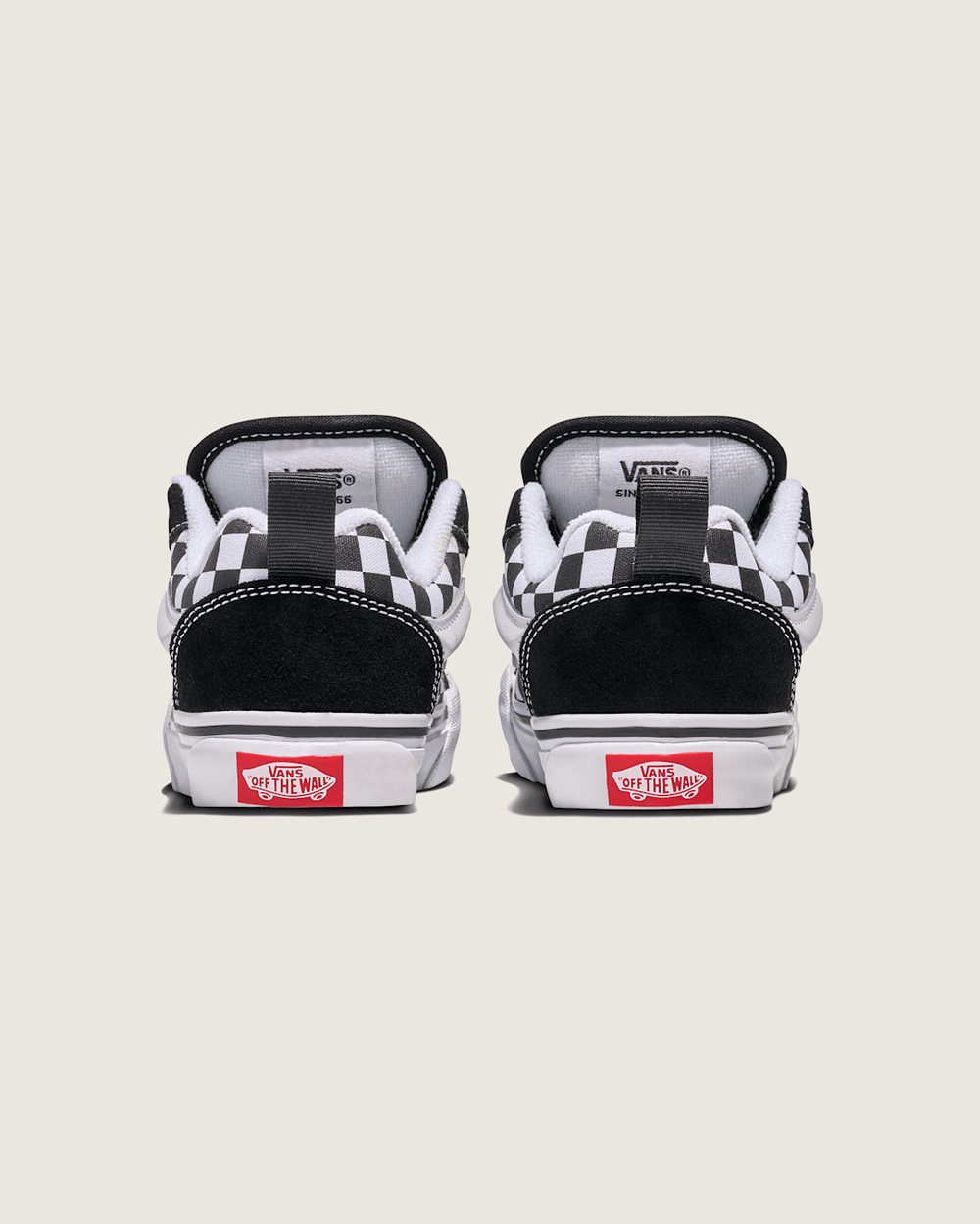 Kids|Sale Vans Big Kids Knu Skool Checkerboard Shoe in Checkerboard Black / True White